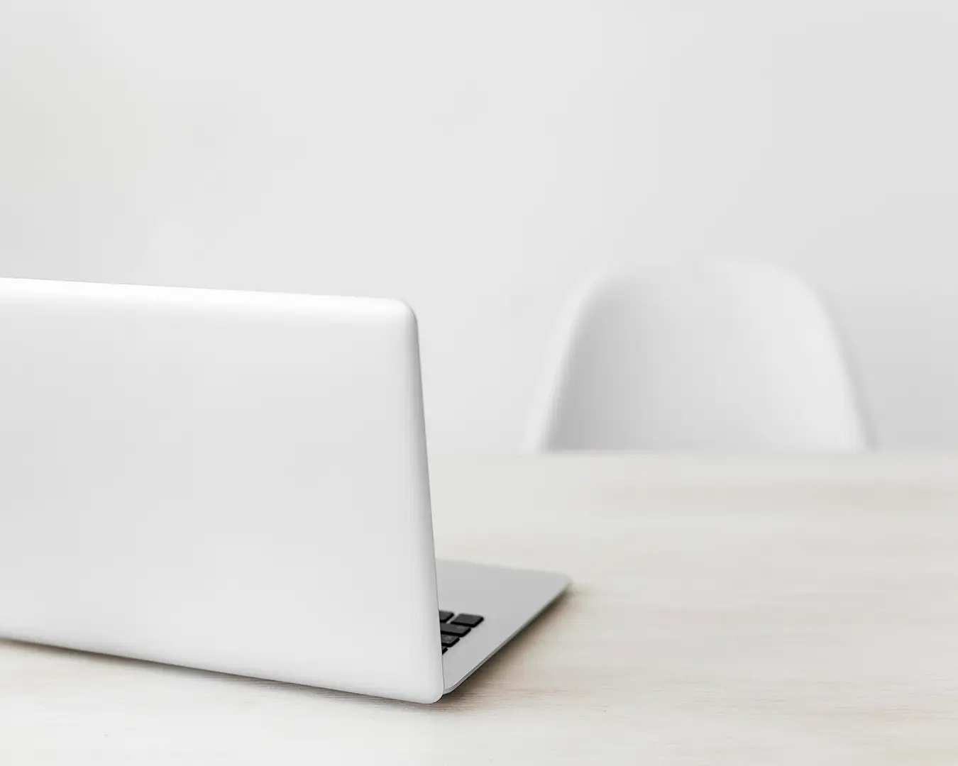 Laptop on office desk representing digital marketing strategy and business technology